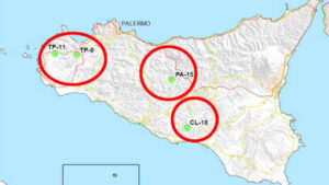 La mappa delle aree della Sicilia candidate a diventare deposito di scorie radioattive