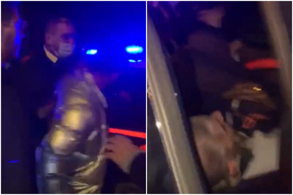 Aggredisce carabinieri, la folla accerchia l&rsquo;auto: &ldquo;Lo picchiano&rdquo; VIDEO