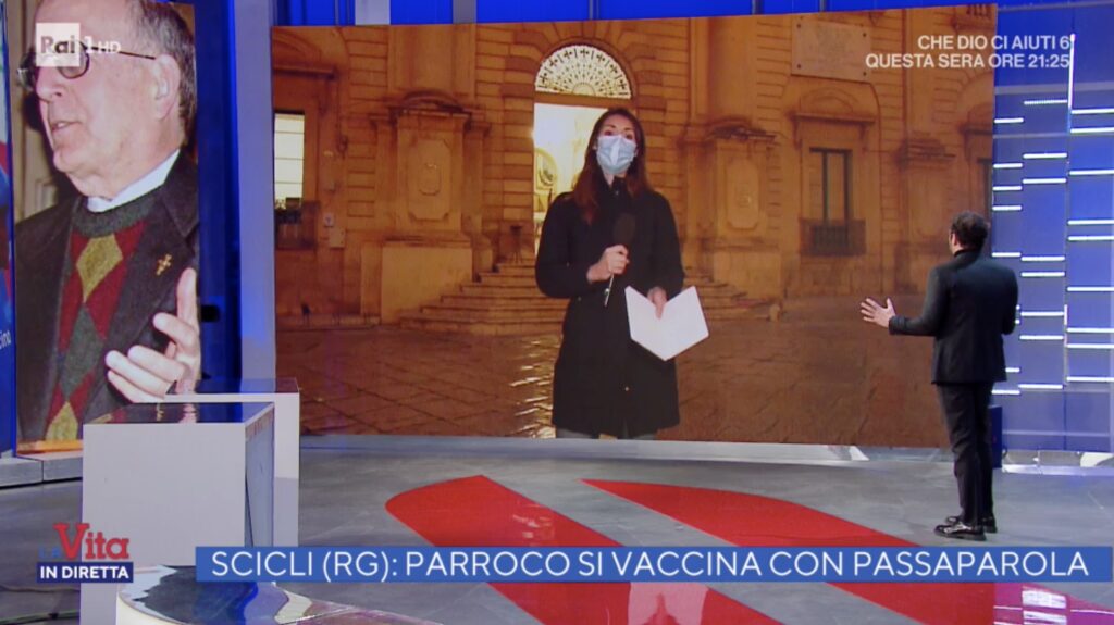 100 mila vaccinati saltafila in Italia, La Vita in diretta a Scicli