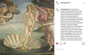 Uffizi superano i 600 mila follower su Instagram