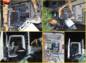 Banda del bancomat con escavatore a Catania, un arresto