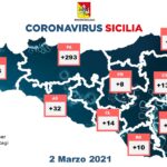 La mappa dei contagi Covid in Sicilia il 2 marzo