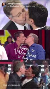 Il bacio fra Paolo Bonolis e Luca Laurenti è diventato virale