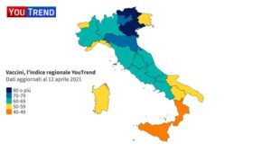 Vaccini (e riaperture), Sicilia e Calabria ultime: i grafici YouTrend