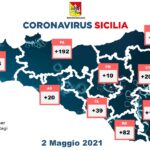 La mappa dei contagi Covid in Sicilia il 2 maggio