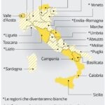 Covid, a metà giugno 12 regioni in bianco: il calendario