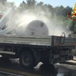 Fuga gas da furgone che trasportava Gpl,intervenuti pompieri