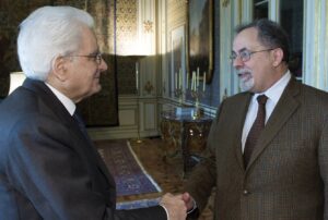 Il Presidente Mattarella al Quirinale con Richard Heuzé
