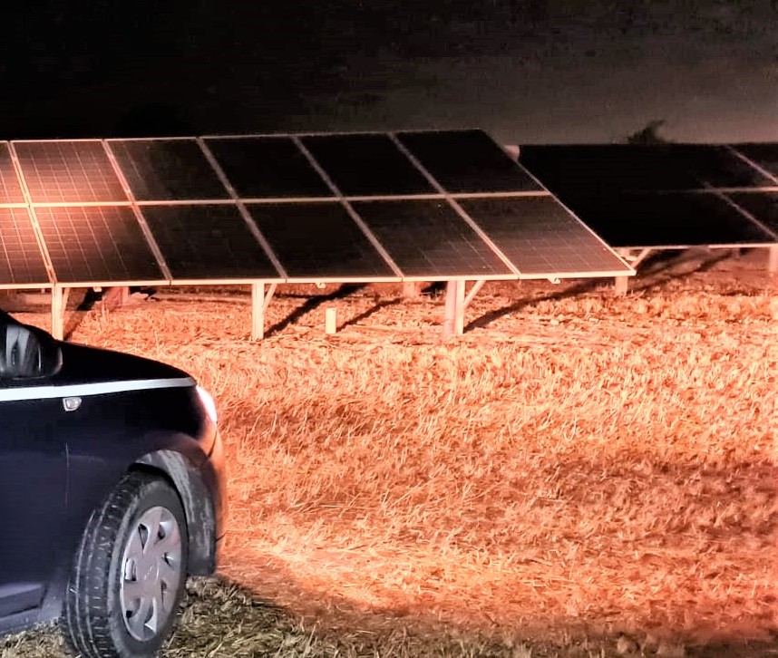 Tentato furto di cavi in un campo fotovoltatico