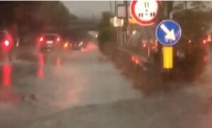 Temporale si abbatte su Palermo, strade allagate, alberi abbattuti