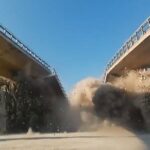 Viadotto Salso, abbattuto l'ultimo tratto: l'esplosione di dinamite VIDEO