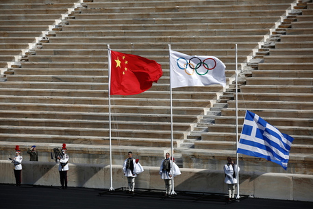 Pechino 2022: fiaccola olimpica in Cina, cerimonia di benvenuto