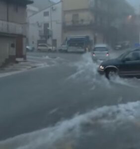 Santo Stefano Quisquina inondata dalla piena VIDEO
