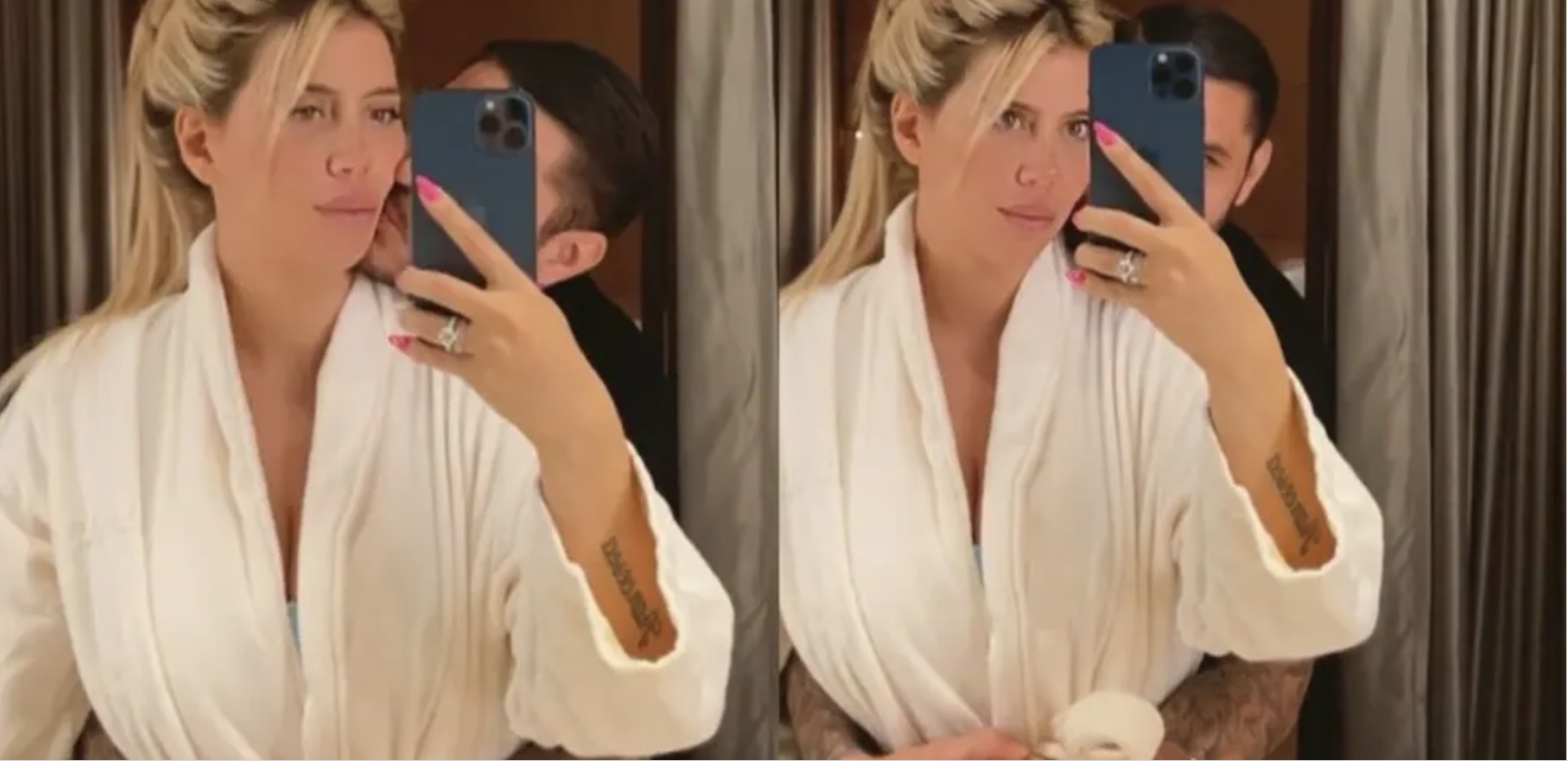 Icardi e Wanda Nara, baci a Dubai