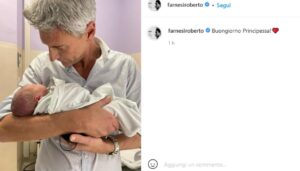 Roberto Farnesi è diventato papà e presenta la sua Principessa sui social