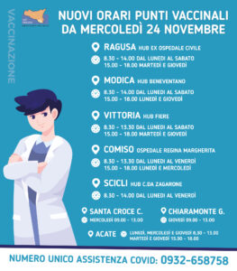 Il calendario in vigore da mercoledì 24 novembre