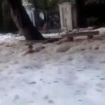 Incredibile a Ribera: grandine come neve VIDEO