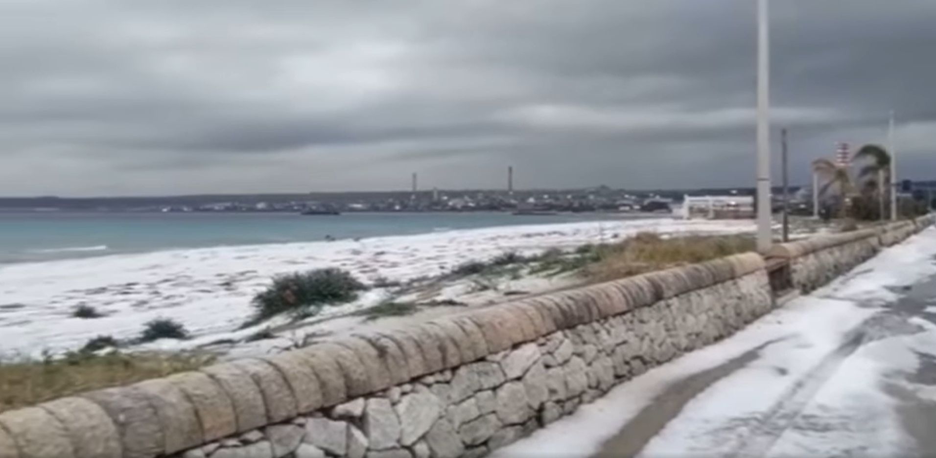 A Priolo “nevica” VIDEO