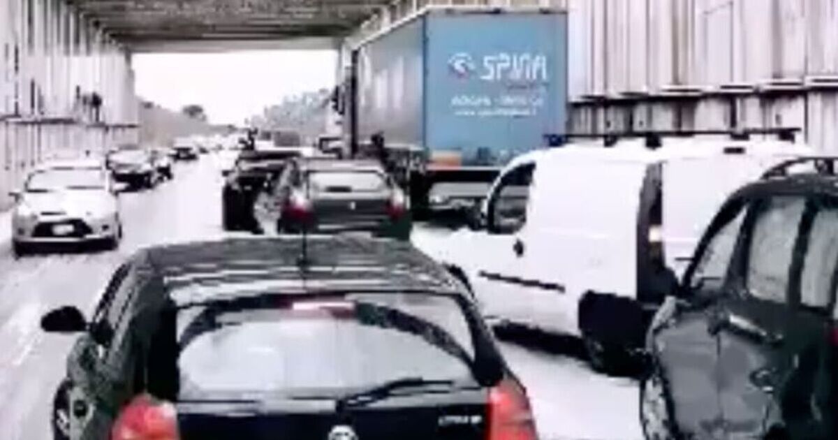 Neve sulla Statale 624 VIDEO