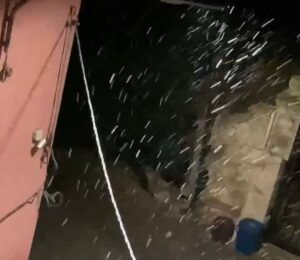 Nevicata notturna a Canicattì VIDEO