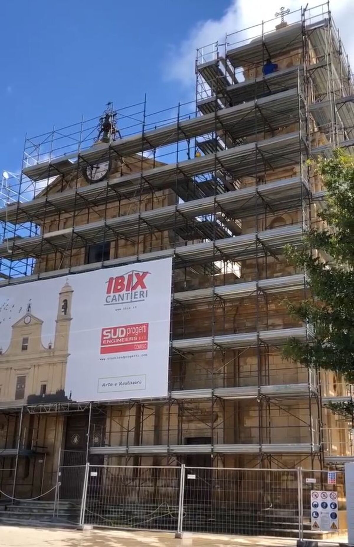 Santa Croce, lavori in corso alla chiesa di San Giovanni Battista VIDEO