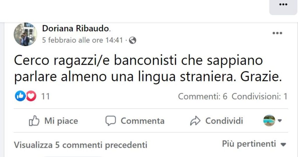 Sicilia, cercasi disperatamente camerieri e cuochi che parlino inglese