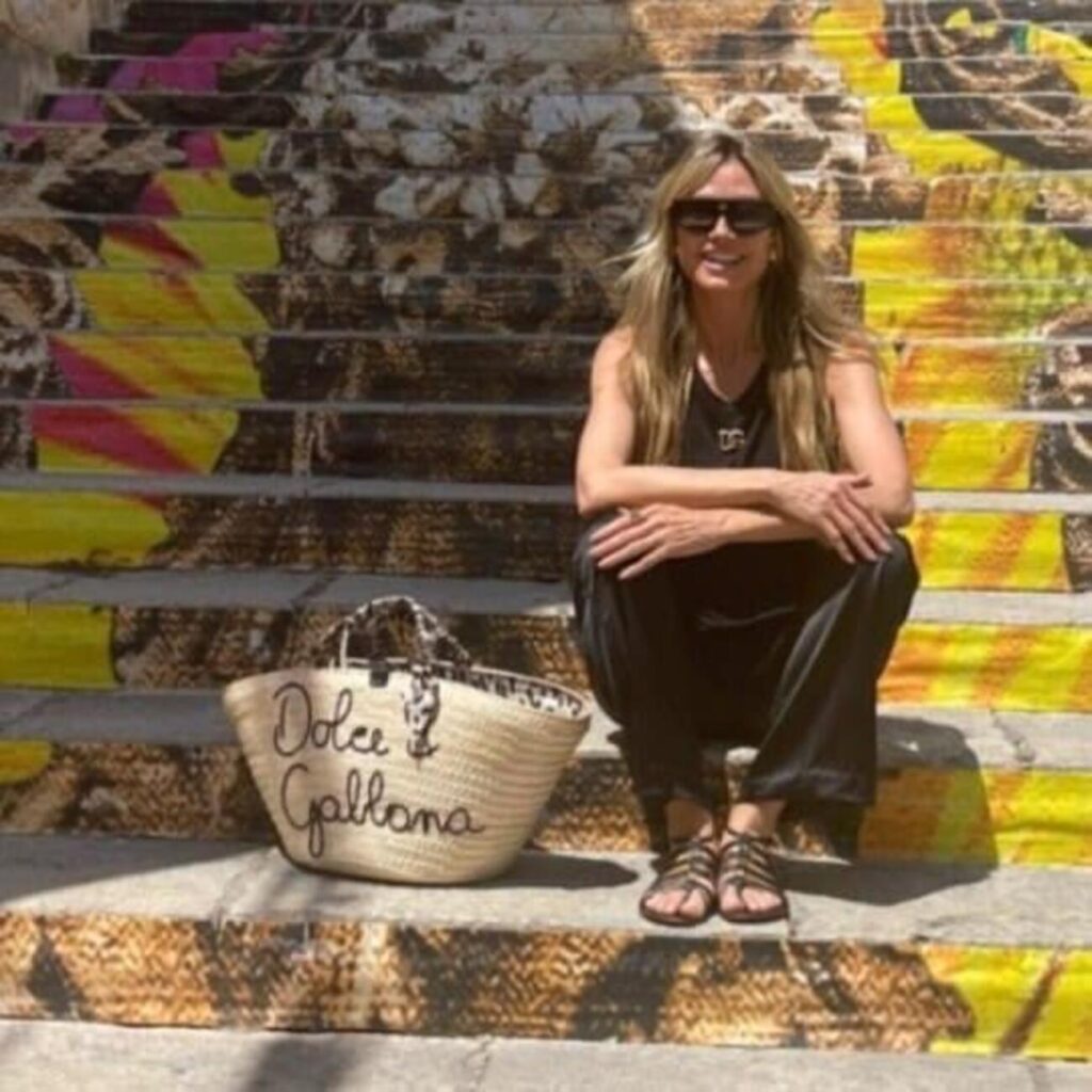 La top model Heidi Klum a Noto per evento Dolce & Gabbana a Siracusa