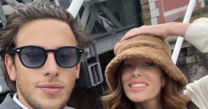 Alessia Marcuzzi a Londra per la laurea di suo figlio Tommaso