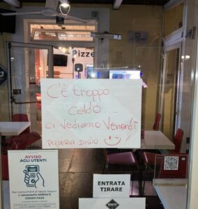 Troppo caldo a Palermo, ristorante chiude