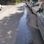 Perdita acqua potabile condotte comunali in via Risorgimento a Modica