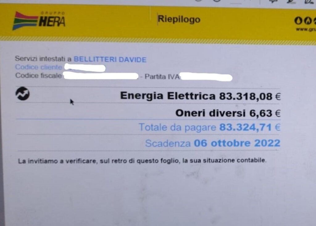 Bolletta da 83 mila euro, imprenditore colto da malore: &laquo;Chiuder&ograve;&raquo;