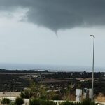 Nube a imbuto al largo di Ispica VIDEO