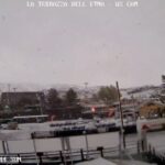 Nevica sull'Etna, VIDEO timelapse