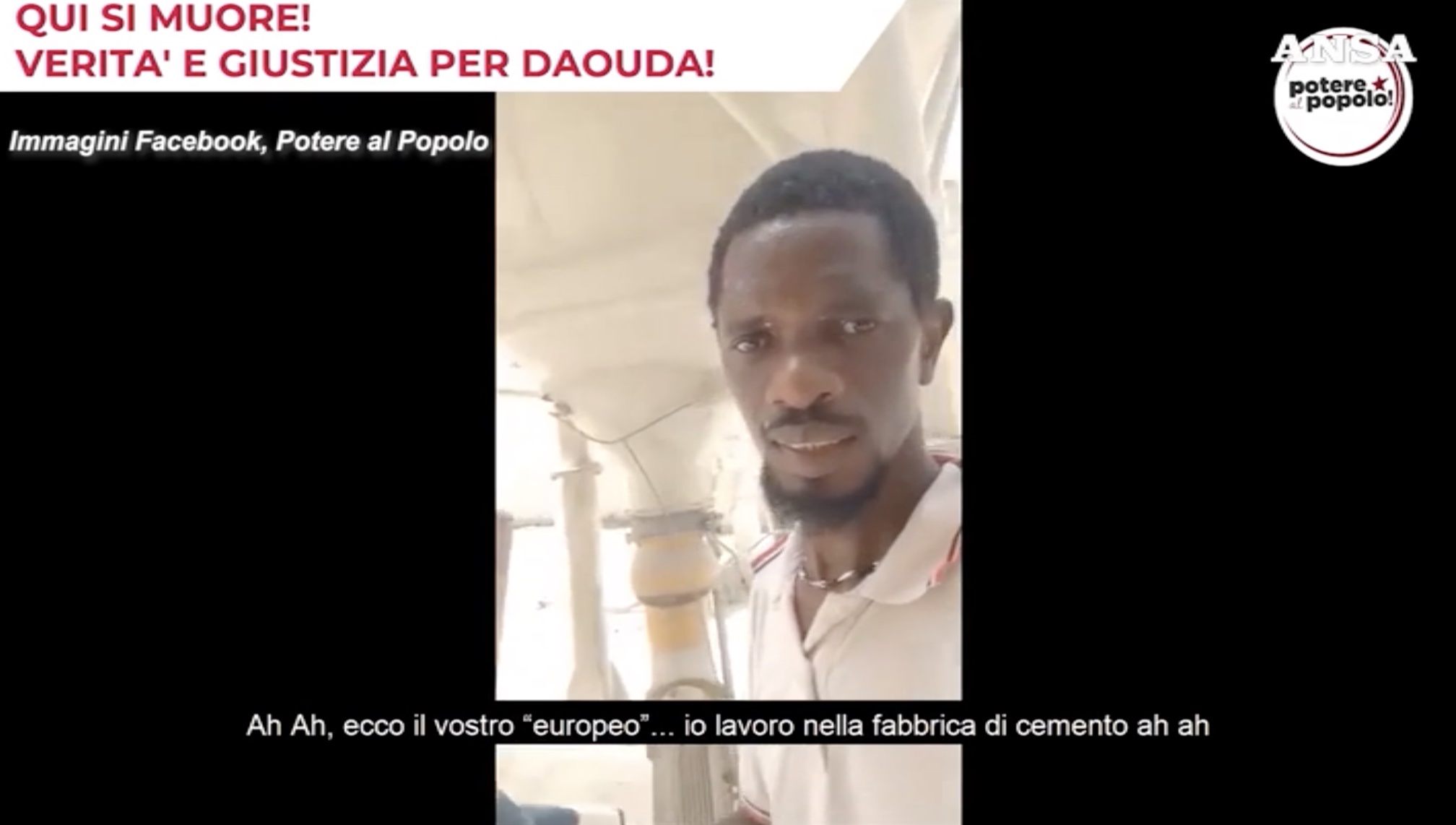 Daouda, l’ivoriano scomparso: indagini sul suo video-denuncia