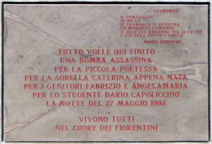Zio bimbe vittime Georgofili, "bello uso poesia Tramonto"