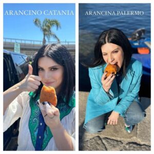 Laura Pausini in Sicilia: "Arancina o arancino?"
