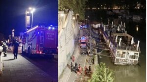 Roma, affonda barcone sul Tevere: è il noto bar e ristorante