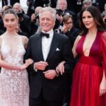 Michael Douglas red carpet con Catherine Zeta Jones e la figlia Carys