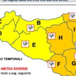 Maltempo, allerta arancione in Sicilia orientale