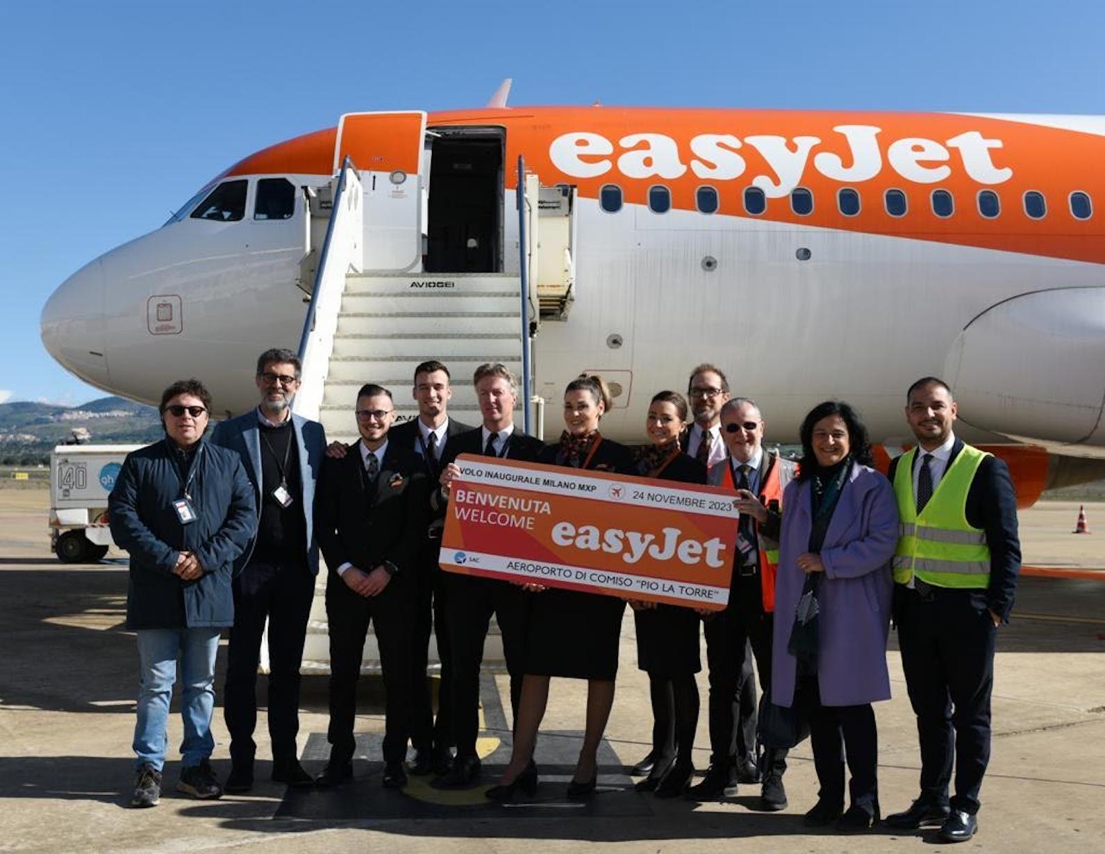 E’ atterrato a Comiso il primo Milano Malpensa operato da easyJet