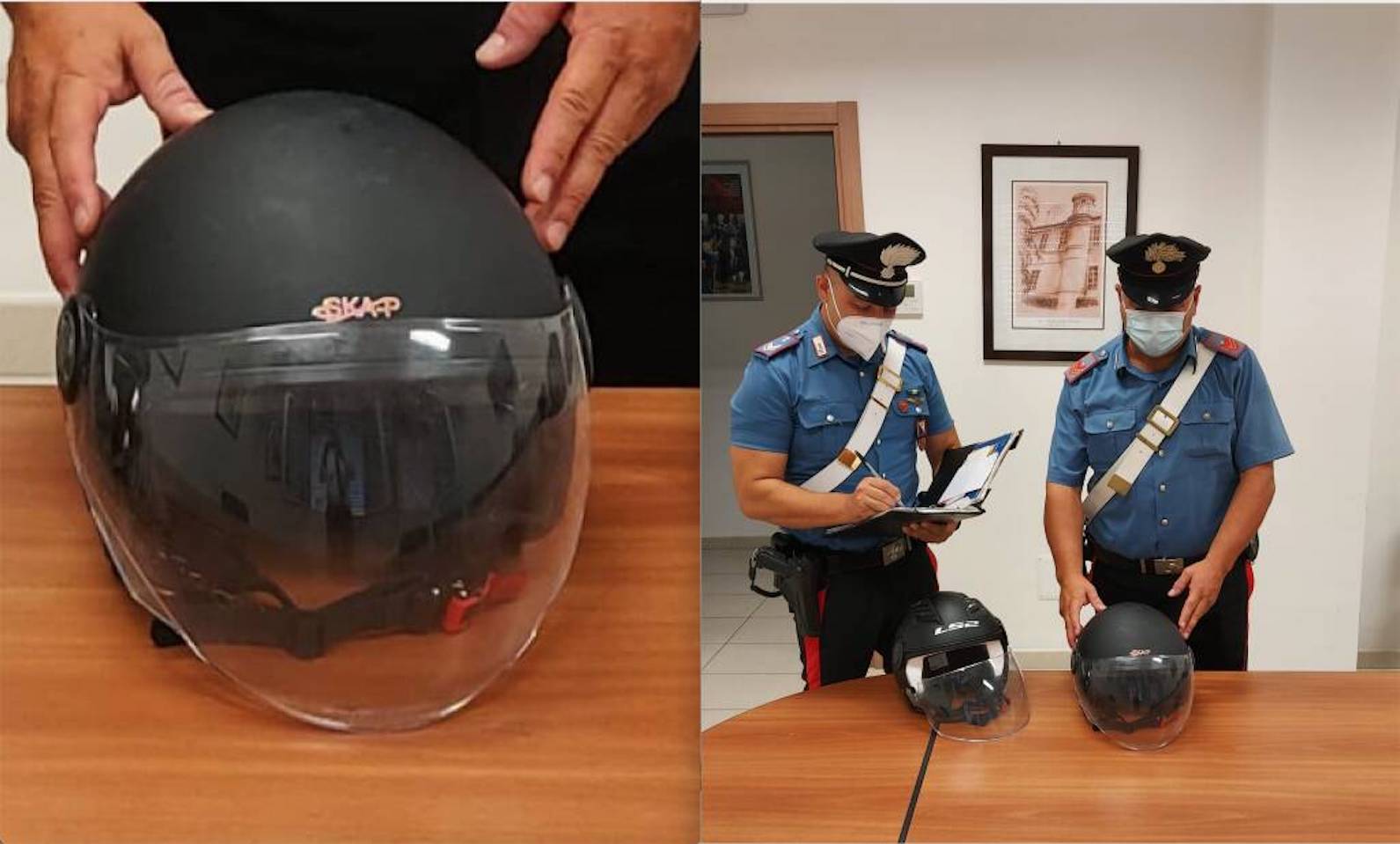 Lei lo lascia e lui la prende a colpi di casco