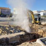 Modica, escavatore trancia tubo del metano al Polo Commerciale