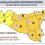 Protezione civile, allerta arancione in Sicilia per temporali