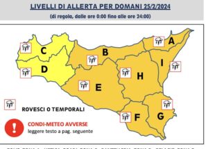 Protezione civile, allerta arancione in Sicilia per temporali