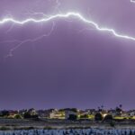 Fulmine su Ragusa, la foto