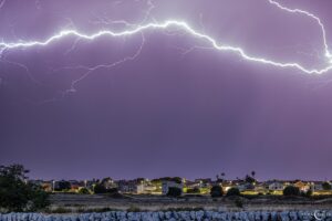 Fulmine su Ragusa, la foto