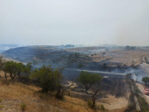 Di nuovo la Forestale in fiamme a Chiaramonte Gulfi