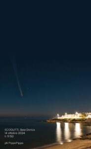 La cometa Atlas vista da Scoglitti