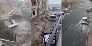 Maltempo Catania, fiumi esondati e auto trascinate in mare: 50 cm di pioggia in 6 ore