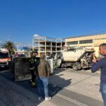 Incidente a Modica, furgone tapona una apecar dei rifiuti, coinvolta una Mercedes